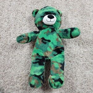 Build-A-Bear Workshop Camo Bear Military Bear Stuffed Animal Plush Soft Teddy